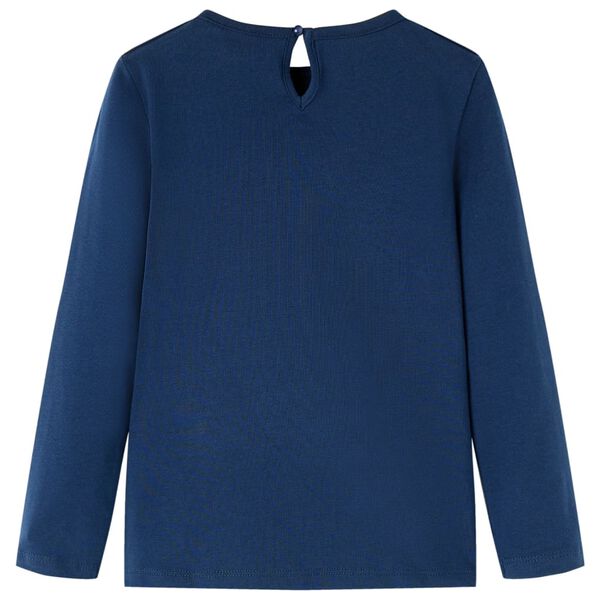Tricou pentru copii cu mâneci lungi, bleumarin, 128