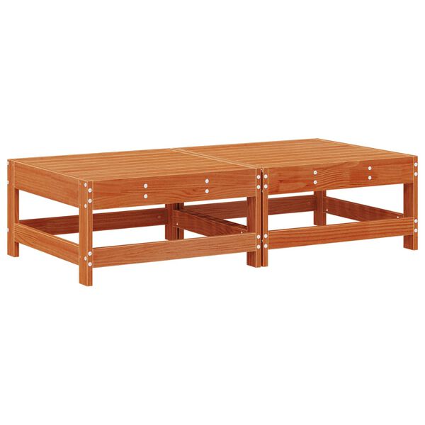 vidaXL Suport pentru picioare de grădină Lemn masiv de pin Maro Ceară