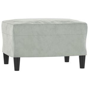 vidaXL Taburet, gri deschis, 60x50x41 cm, catifea