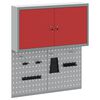 vidaXL Set dulap de unelte 3 buc. Roșu Oțel vopsit electrostatic