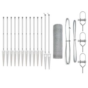 vidaXL St&acirc;lp de gard. Argintiu