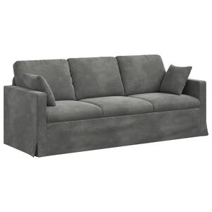 vidaXL Canapea Gri &icirc;nchis 198 x 78 x 80 cm Catifea