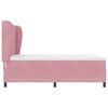 vidaXL Pat cu arcuri cu saltea cu headboard Roz 200 x 140 cm Poliester
