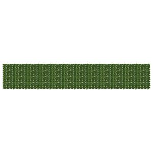 vidaXL Ecran de balcon cu frunze Verde 600 x 100 cm