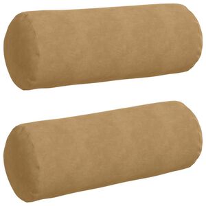 vidaXL Perne Bolster 2 pcs Maro &Oslash; 25 x 70 cm Țesătură din corduroy