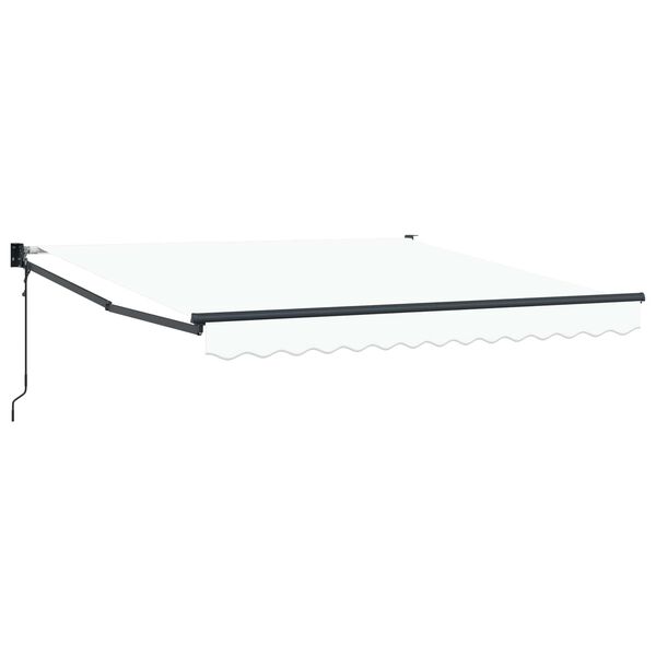 vidaXL Cortina Retractabilă Alb 350 x 250 cm Poliester și Aluminiu