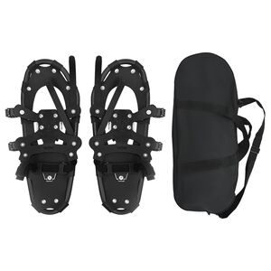 vidaXL 3 &icirc;n 1 răchițe de zăpadă Negru 53,5 x 21 cm Aluminiu și HDPE