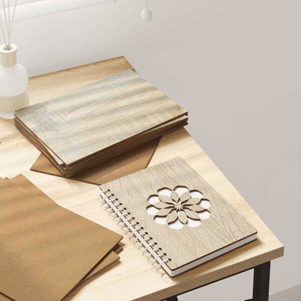 vidaXL Panouri de decor 12 pcs Stejar sonoma 15 x 21 x 0.3 cm