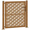 vidaXL Poartă de grădină 100x100 cm, oțel rezistent la intemperii, model cruce