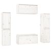 vidaXL Comode TV, alb,6 buc., lemn masiv de pin
