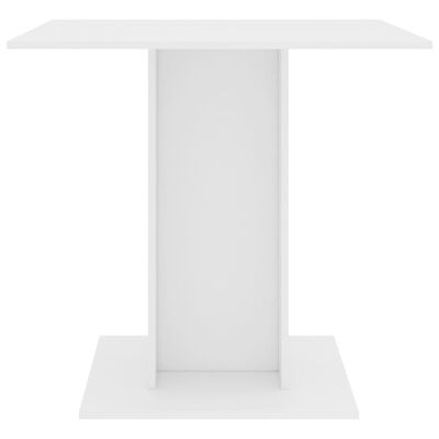 vidaXL Masă de bucătărie, alb, 80x80x75 cm, PAL