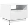 vidaXL Măsuță de cafea cu lumini LED, alb, 50x49x40 cm