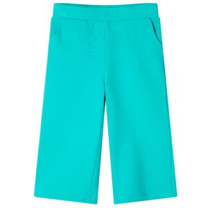 vidaXL Pantaloni pentru copii cu picioare largi, verde mentă, 116