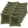 vidaXL Husă pentru pernă 12 buc. HEERLEN Verde 50 x 50 cm Fleece PV
