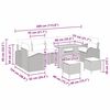 vidaXL Set de canapele pentru grădină cu pernă 10 pcs Bej Rattan poli