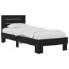 vidaXL Cadru de Pat cu Tăblie Stejar Negru 80 x 200 cm Lemn prelucrat