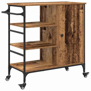 vidaXL Troler de Bucătărie Lemn vechi 87.5 x 39 x 84.5 cm