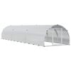 vidaXL Căsuță pentru pui Argintiu 600 x 150 x 100 cm Oțel Galvanizat