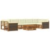 vidaXL Set de canapele de exterior 8 buc. Natural și Crem
