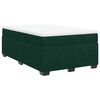 vidaXL Pat box spring cu saltea, verde închis, 120x200 cm, catifea