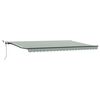 vidaXL Copertină retractabilă Verde și alb 500 &times; 350 cm Poliester