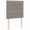 vidaXL Pat box spring cu saltea, gri taupe, 90x190 cm, textil