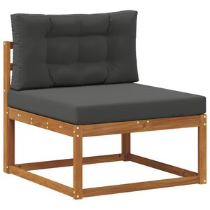 vidaXL Canapea Medie pentru Exterior natural