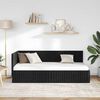 vidaXL Cadru de pat colțar cu headboard Negru 90 cm x 190 cm Catifea