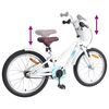 vidaXL Bicicletă pentru Copii 18 Inci pentru 5-7 ani Alb