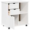 vidaXL Cabinet mobil Alb 63,5 x 39 x 65,5 cm Lemn de pin masiv