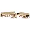 vidaXL Set de canapele de exterior cu pernă 9 pcs Natural și Bej