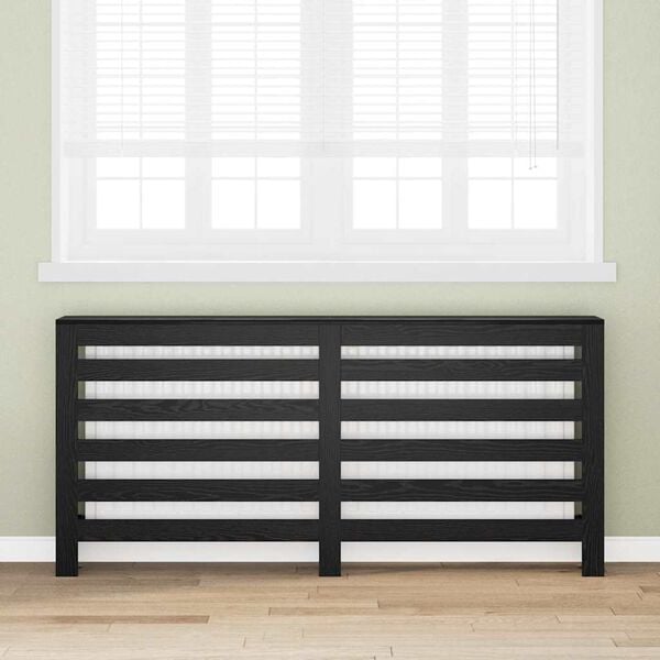 vidaXL Capac pentru radiator Stejar Negru 175 x 20 x 82 cm