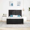 vidaXL Pat cu arcuri cu headboard Negru 160 x 200 cm Catifea