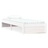 vidaXL Cadru de pat mic single, alb, 75x190 cm, lemn masiv
