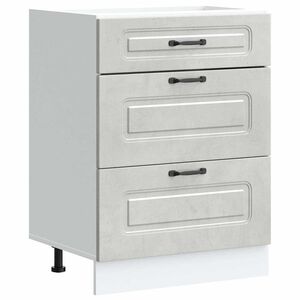 vidaXL Dulap de bază de bucătărie &bdquo;Kalmar&rdquo; Lemn prelucrat gri beton