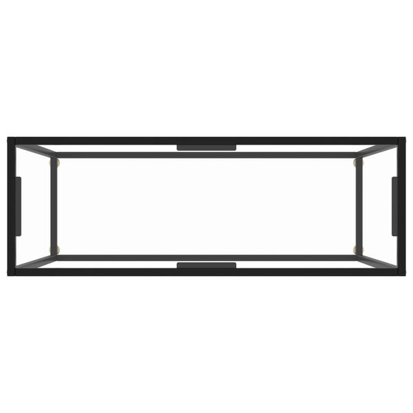 vidaXL Masă consolă, transparent, 100x35x75 cm, sticlă securizată