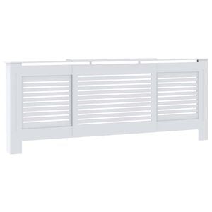 vidaXL Mască pentru calorifer, alb, 205 cm, MDF