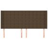vidaXL Tăblie de pat cu aripioare maro &icirc;nchis 183x16x118/128 cm textil