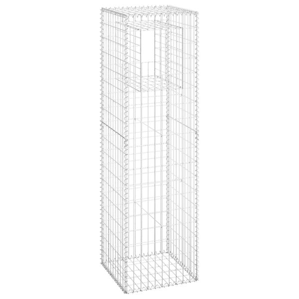 vidaXL St&acirc;lp coș gabion, 50x50x180 cm, fier