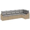vidaXL Set de canapea 6 buc. Bej poliratan