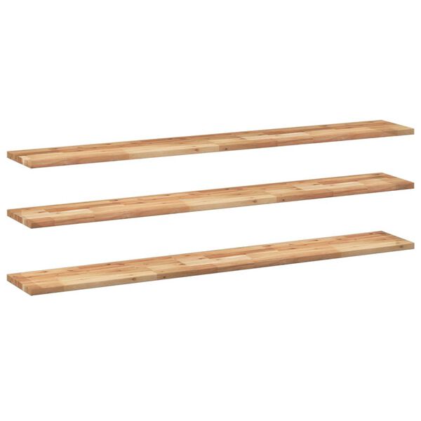 vidaXL Rafturi suspendate 3 buc. 160x20x2cm lemn masiv acacia netratat