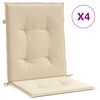 vidaXL Perne cu spătar mic, 4 buc. bej 100x50x3 cm textil oxford