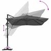 vidaXL Umbrelă de soare Manual cu blocare Antracit 352 x 251 x 265 cm