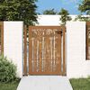 vidaXL Poartă de grădină 100x125 cm, oțel corten, design bambus