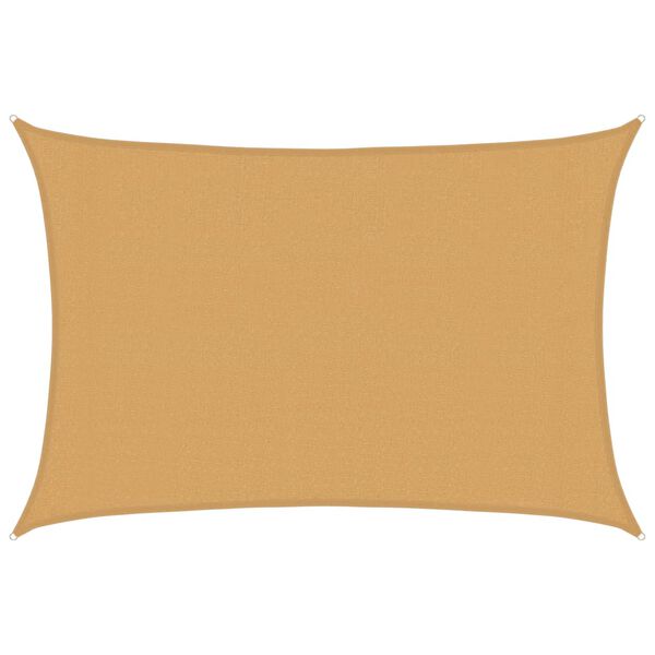 vidaXL P&acirc;nză parasolar, nisipiu dreptunghiular 3x5 m HDPE 160 g/m&sup2;