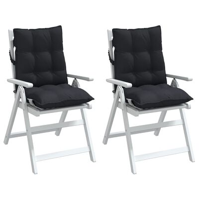 vidaXL Perne scaun cu spătar mic, 2 buc., negru, textil oxford