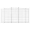 vidaXL Coșuri gabion arcuite, 5 buc 400x50x200/220 cm, fier galvanizat