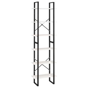 vidaXL Raft de depozitare, alb, 60x30x210 cm, lemn masiv de pin