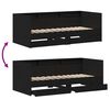 vidaXL Daybed cu headboard Stejar Negru 75 x 190 cm Lemn compozit