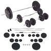 vidaXL Bancă fitness cu rastel greutăți, set de haltere/gantere, 90 kg